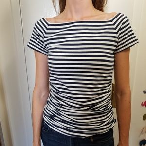 Boatneck striped top